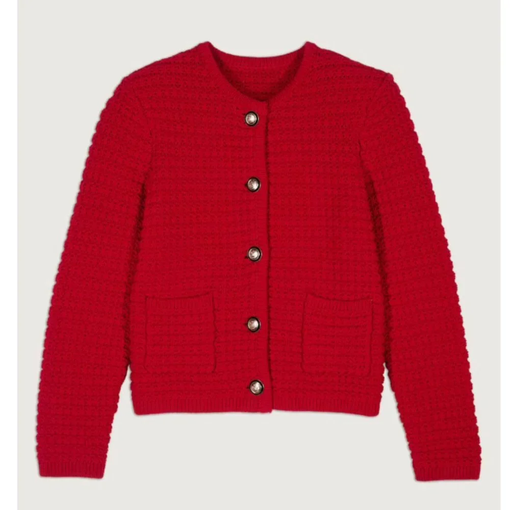 ba&sh Red Textured Cardigan - Picture 5 of 13